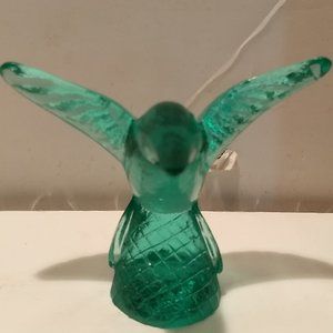 Murano Glass Green Hummingbird Figurine Made In ITALY Design by Crea Milano